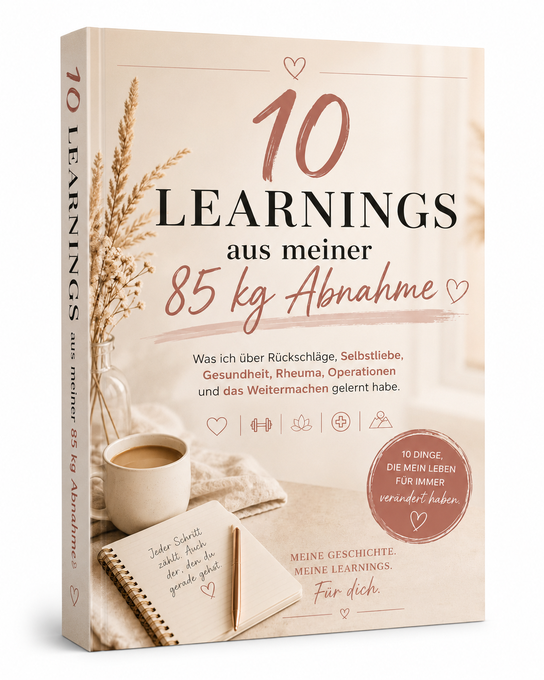 Buchcover: 10 Learnings aus meiner 85 Kg Abnahme